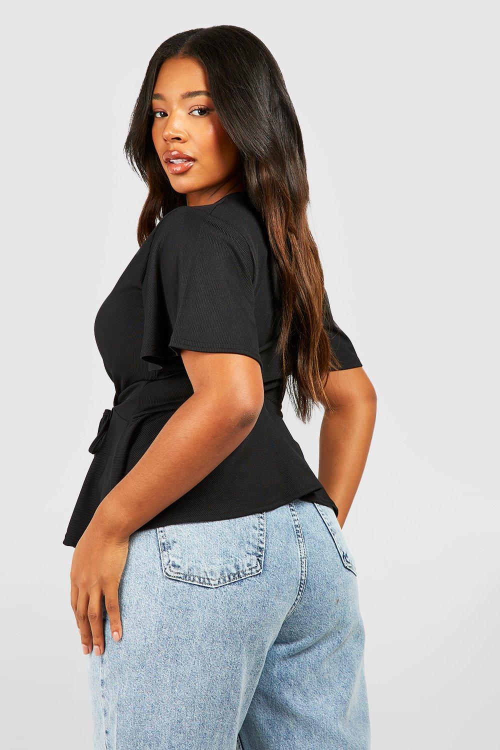 cap sleeve peplum top