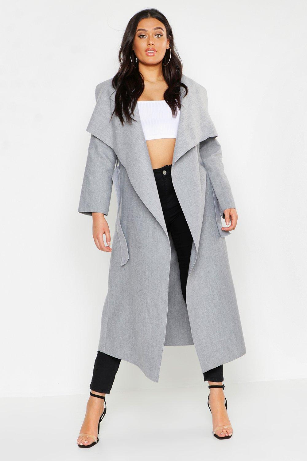 waterfall wrap coat