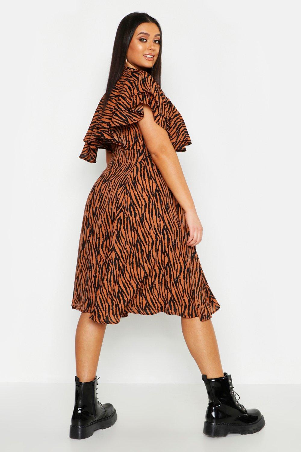 boohoo zebra print dress