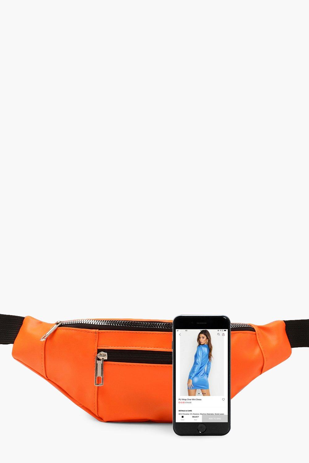 neon orange bum bag