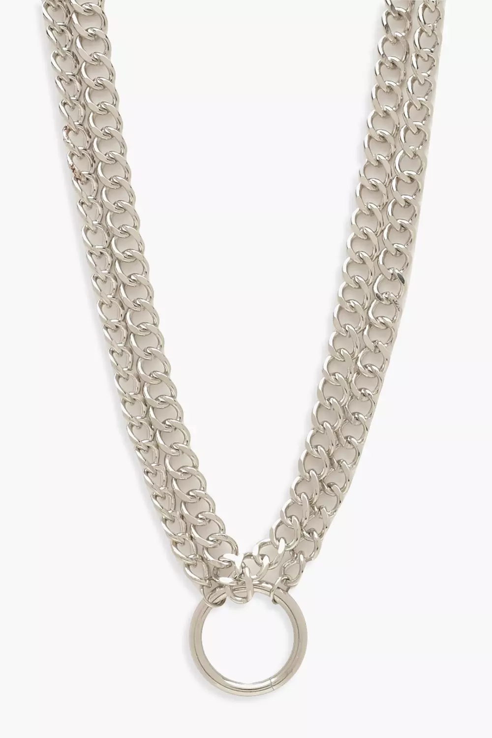 Plus O Ring Detail Chain Choker Boohoo