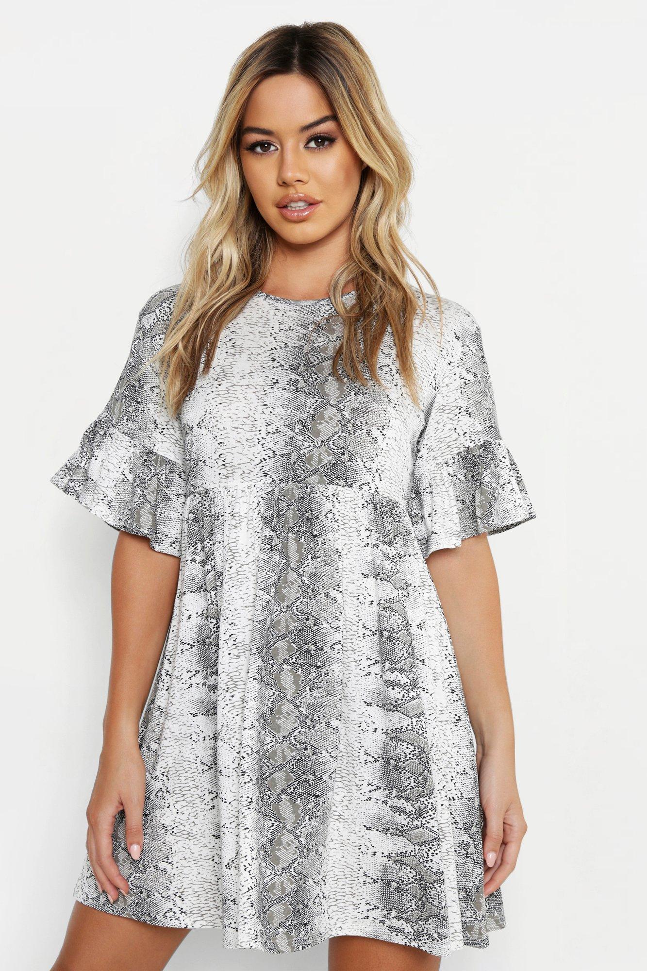 boohoo snake print dress