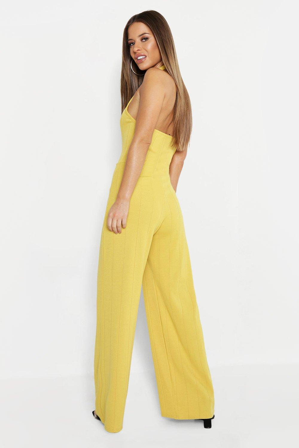 Petite Bandage Halterneck Jumpsuit