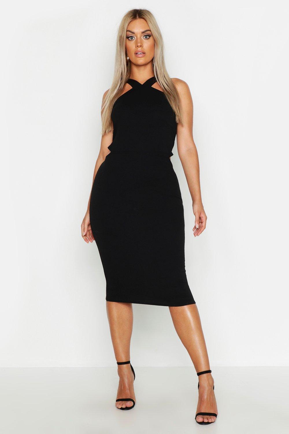 boohoo plus size midi dress