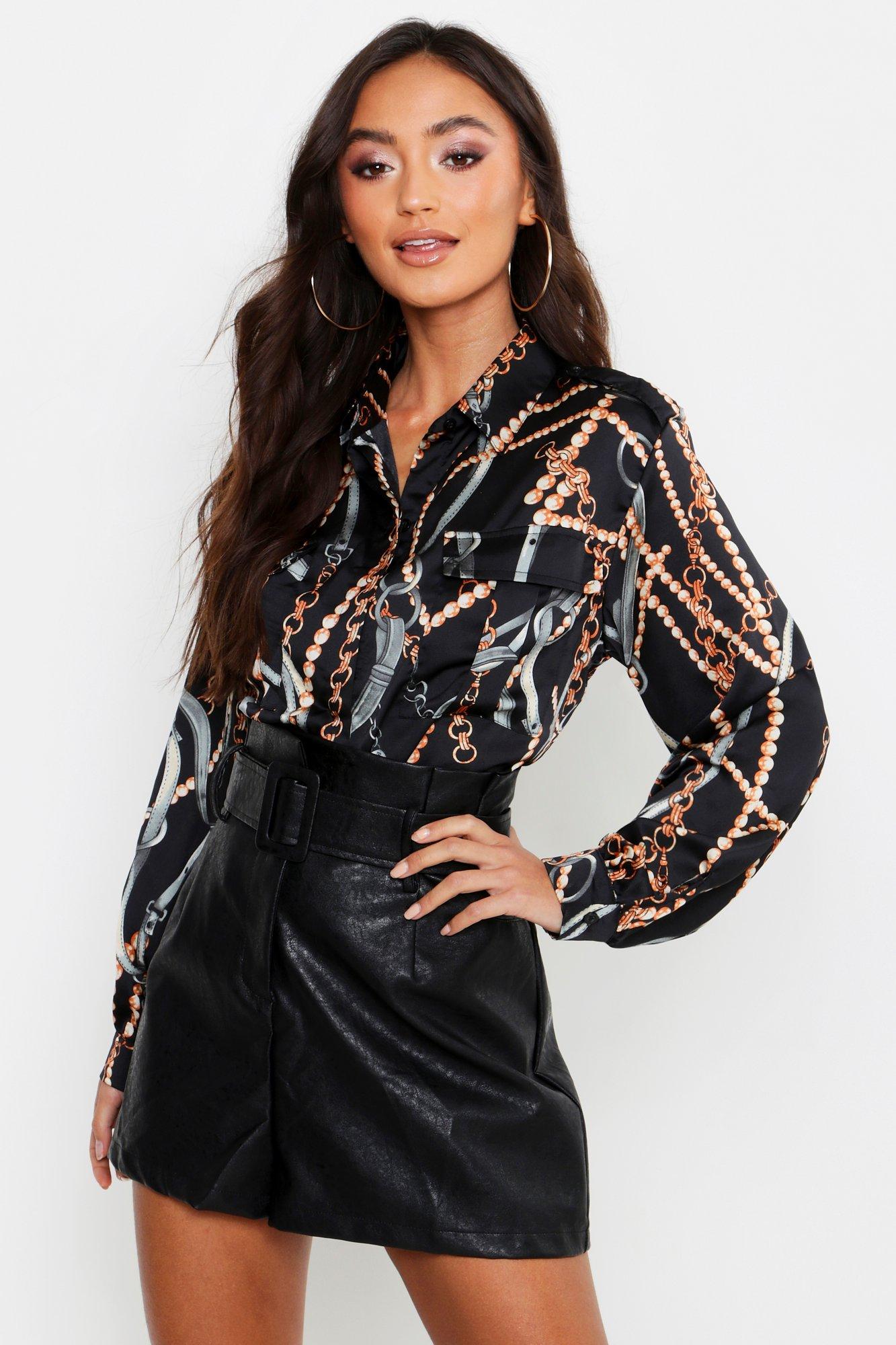 boohoo chain print
