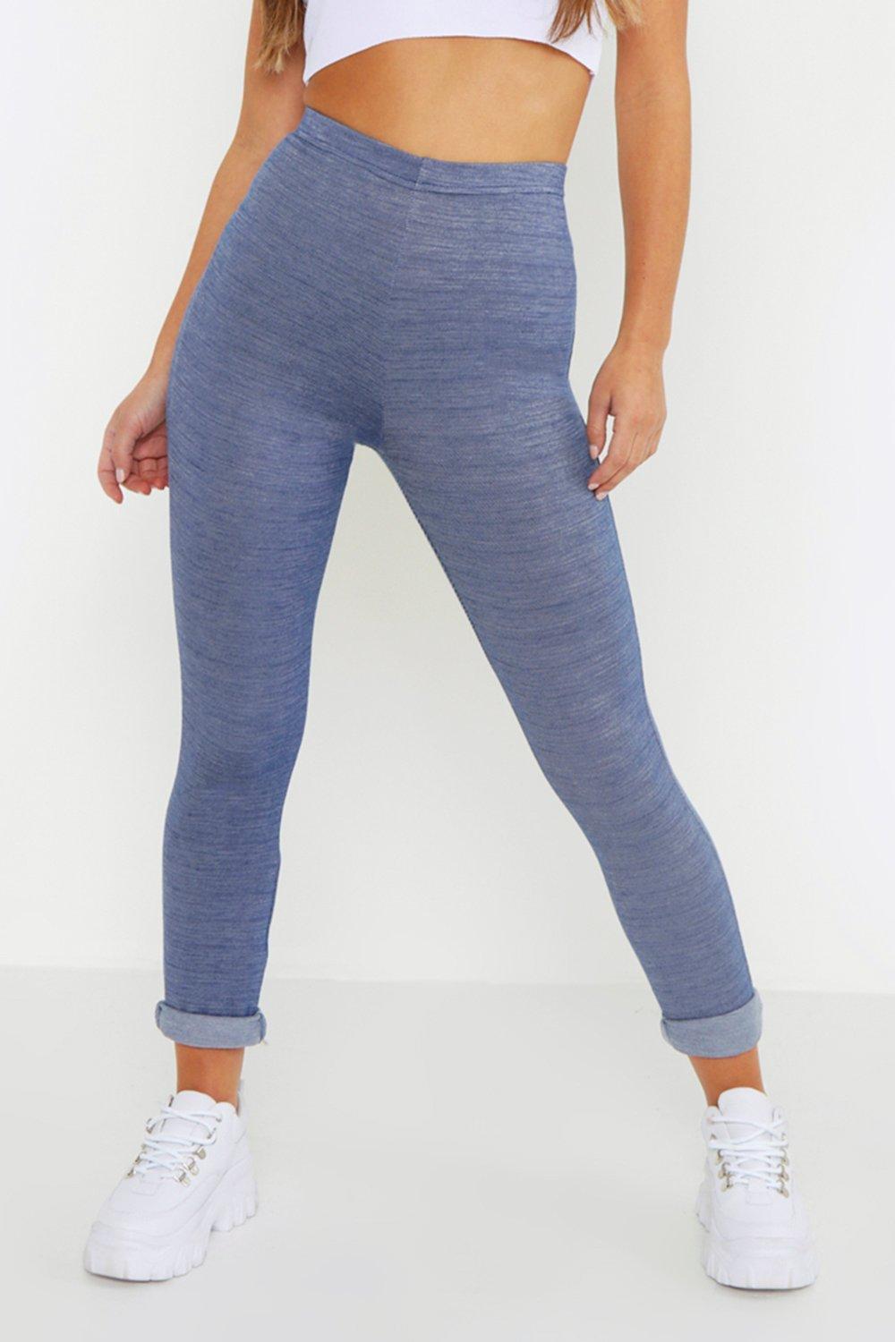 Women's Petite Denim Look Legging