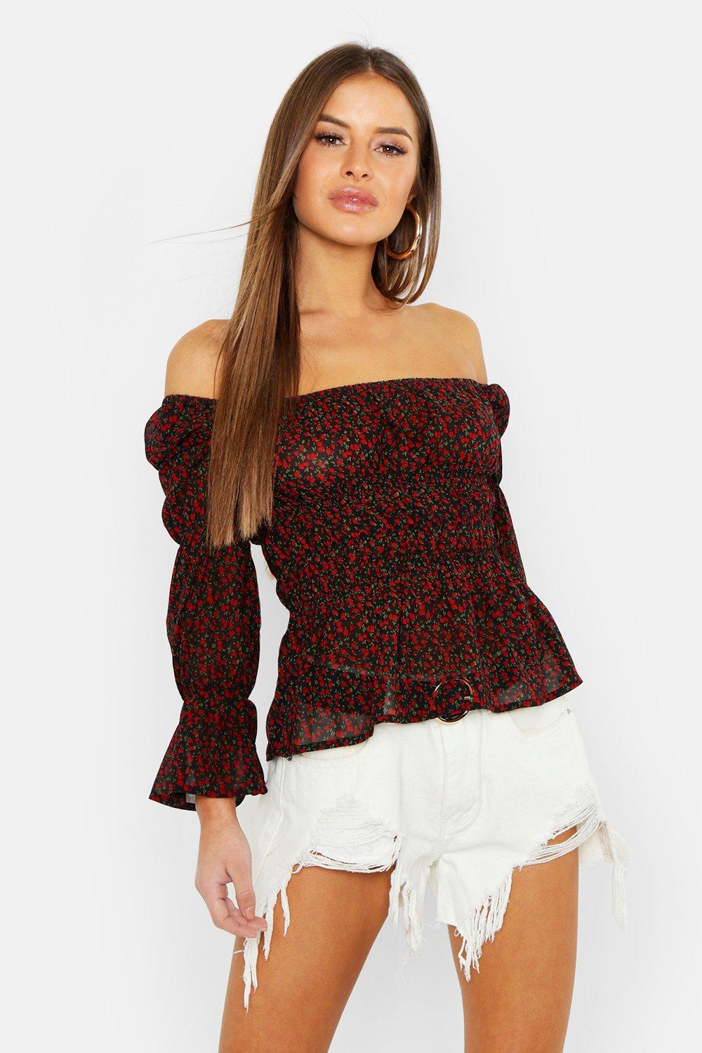 boohoo bardot top