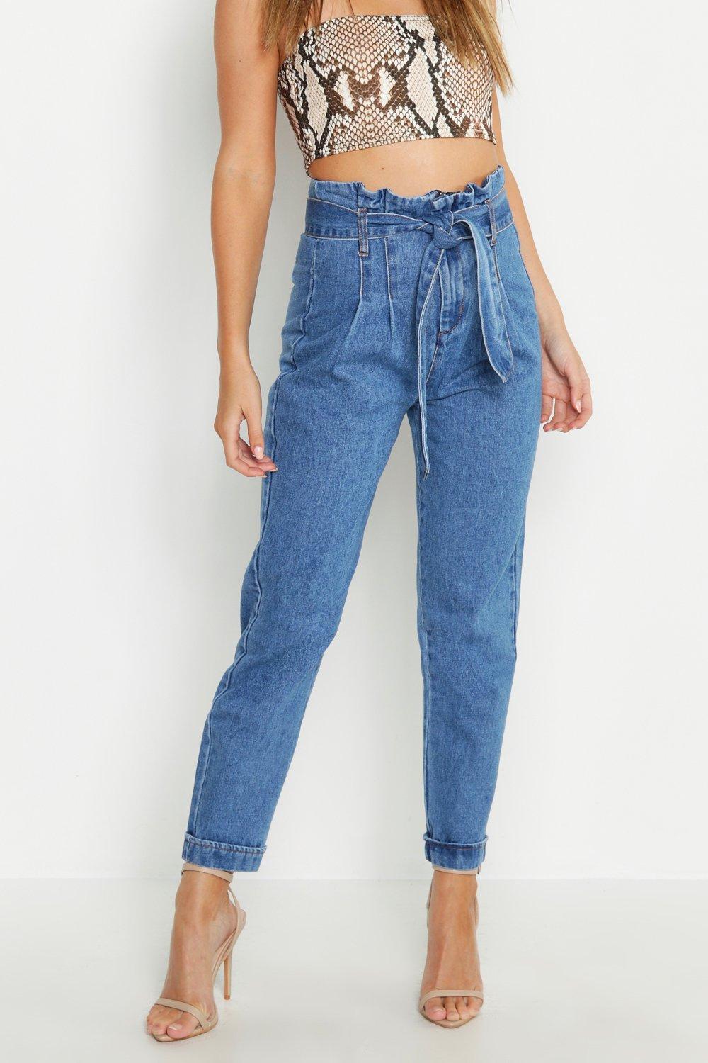 paperbag jeans boohoo