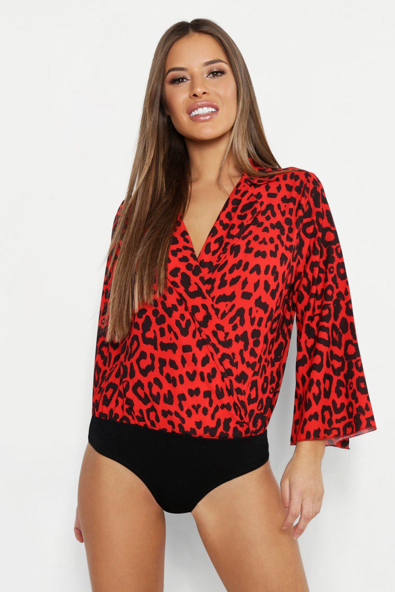 boohoo leopard print bodysuit