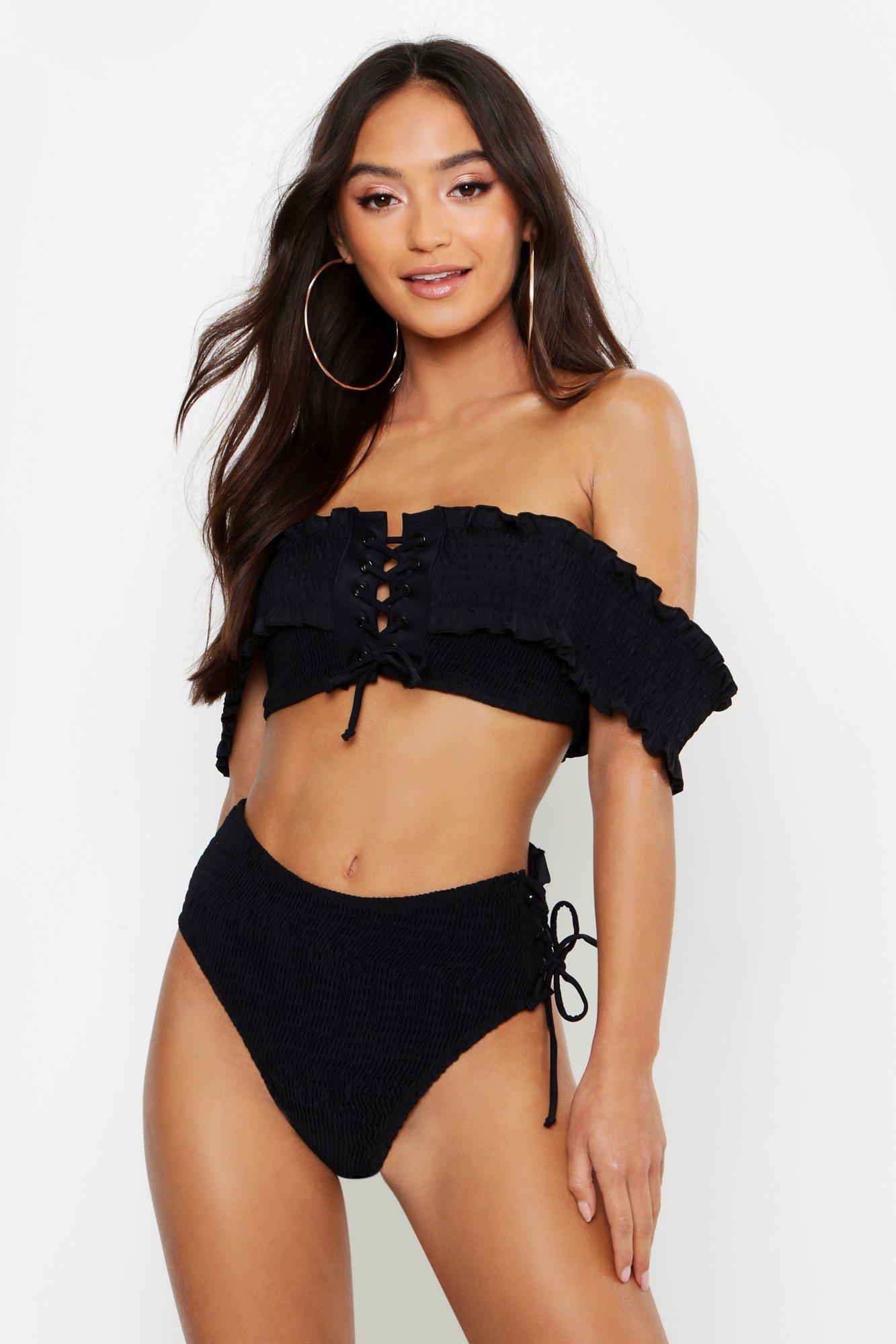 black bardot bikini