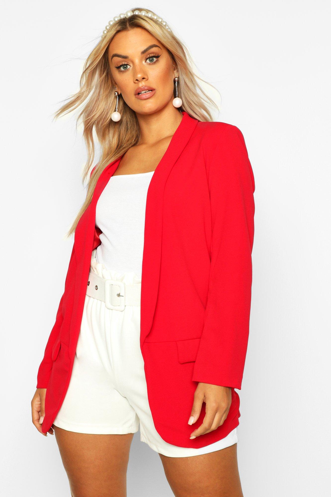 Boohoo store curve blazer