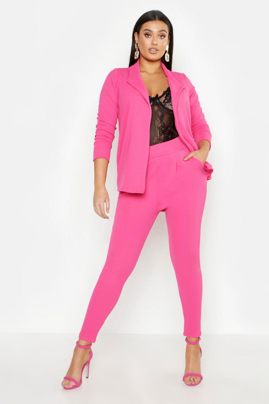 Bright pink Plus Neon Suit Co-Ord image number 1