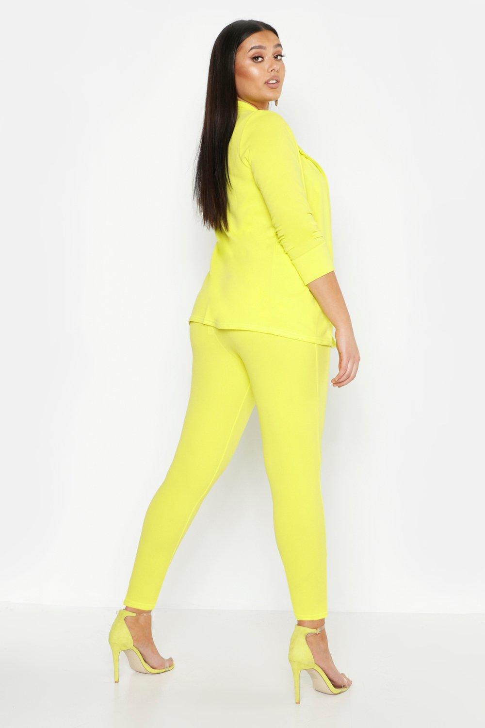 Yellow Pant Suit for Women, Plus Size Pant Suit, Two Piece Suit