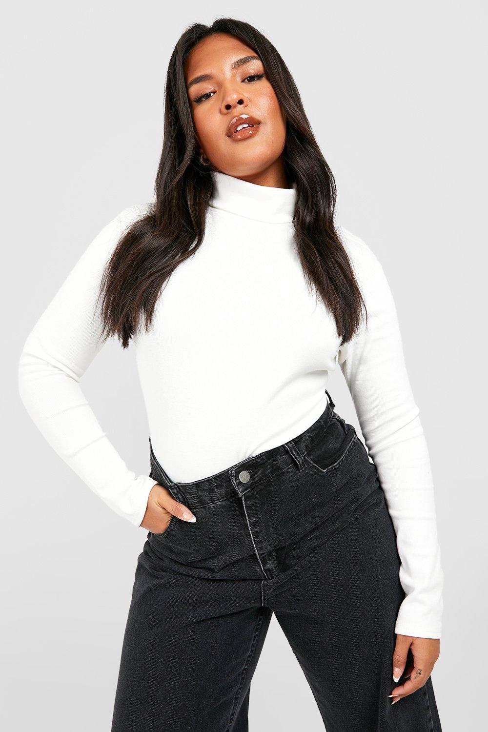 Plus Rib Neon Turtleneck Bodysuit | boohoo