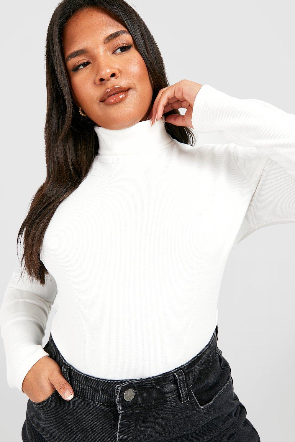 Plus Rib Neon Turtleneck Bodysuit | boohoo