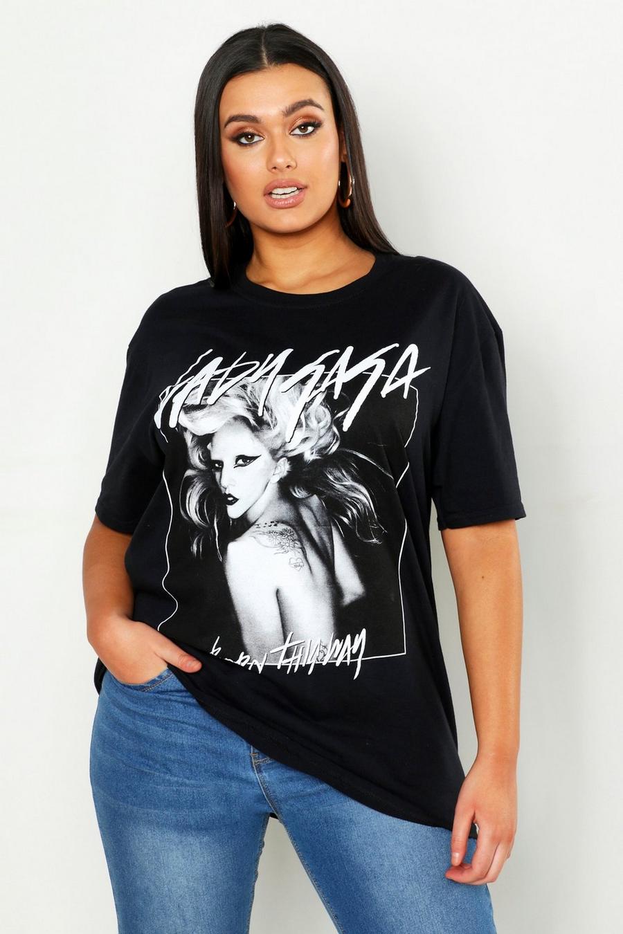 Plus Lady Gaga T-Shirt, Schwarz image number 1