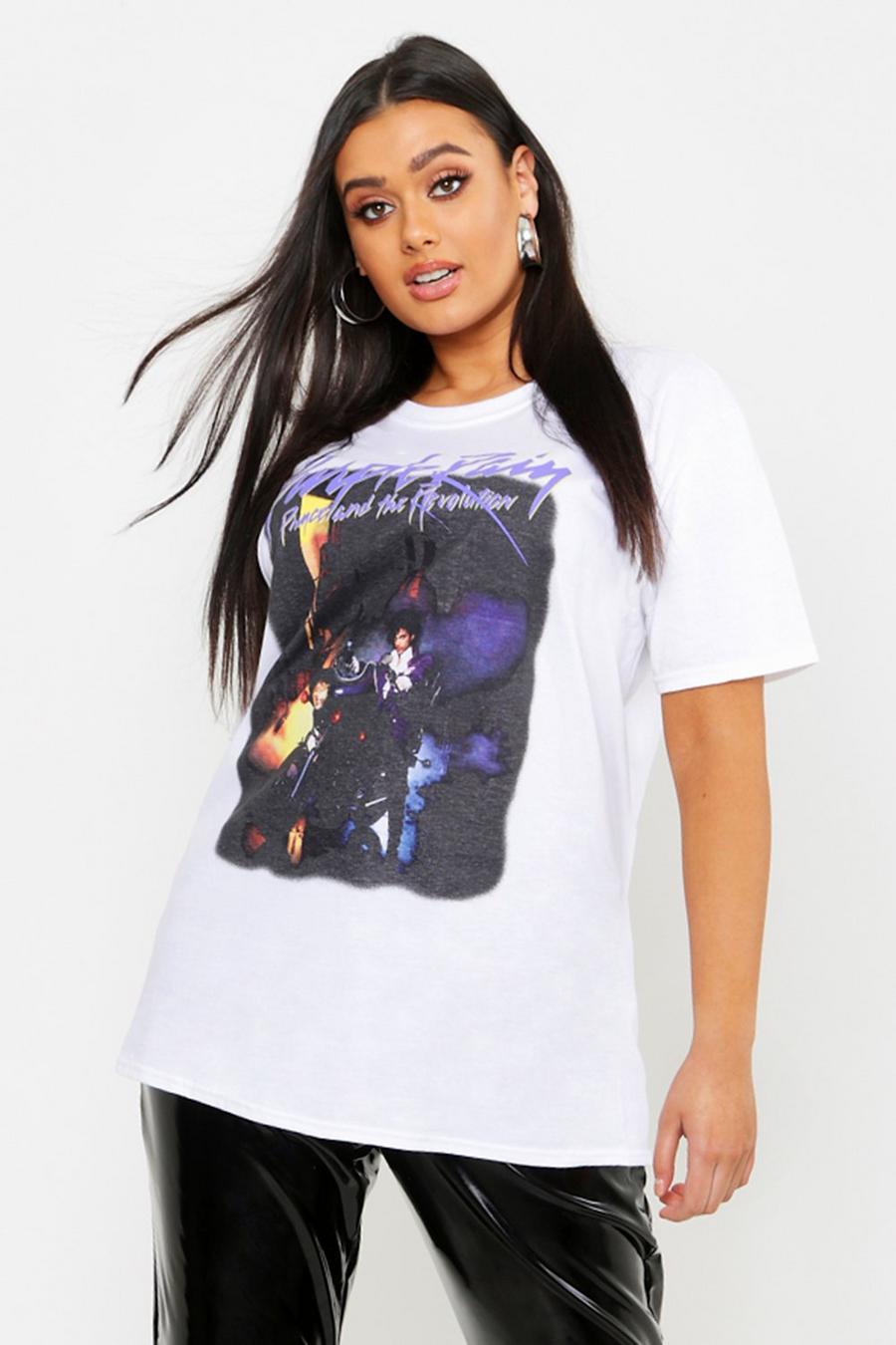 Grande taille - T-shirt à imprimé Prince, Purple Rain, Blanc image number 1