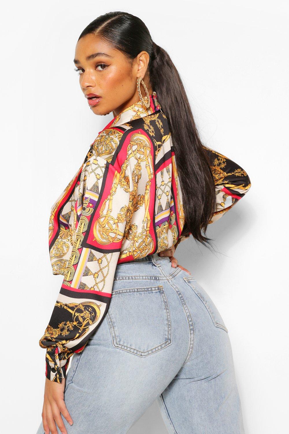 boohoo chain print