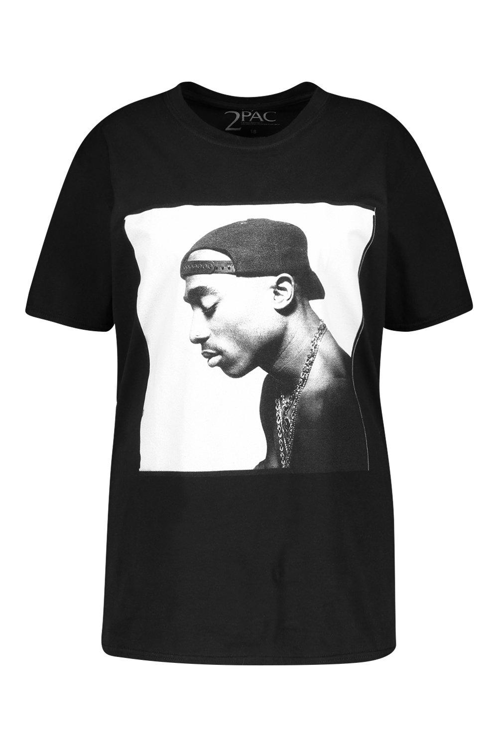 Black and white tupac sales shirt