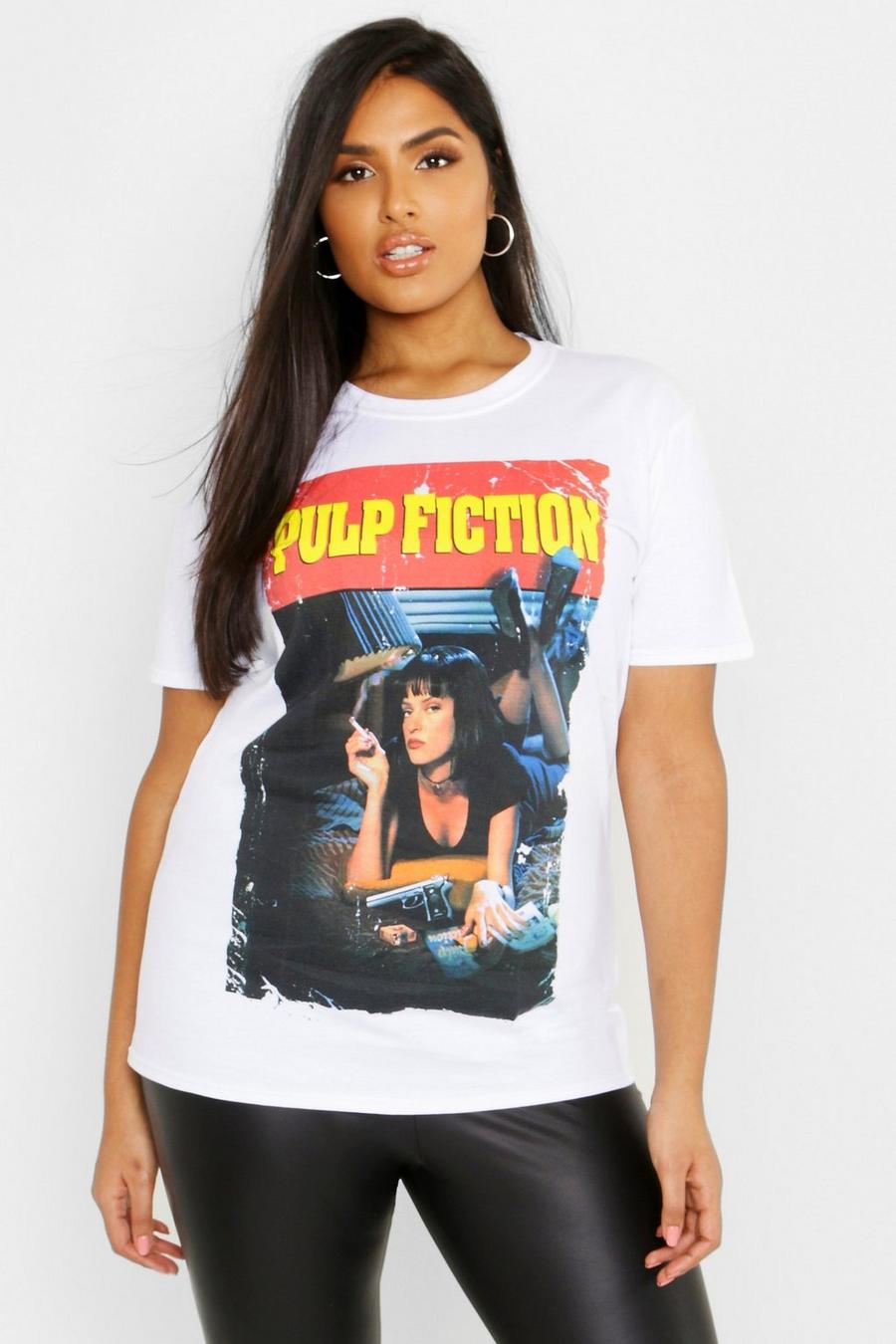 Plus Pulp Fiction T-Shirt, Weiß image number 1
