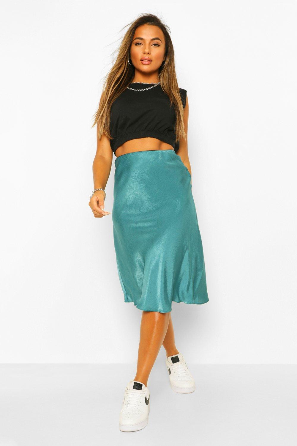 black satin midi skirt nz