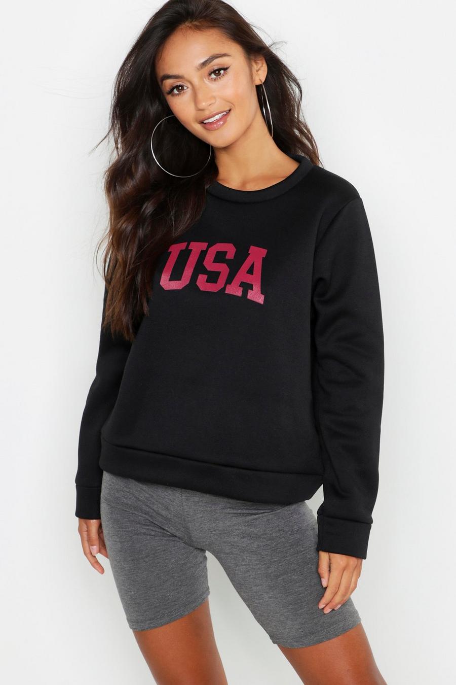 Petite Sweatshirt mit Slogan USA image number 1