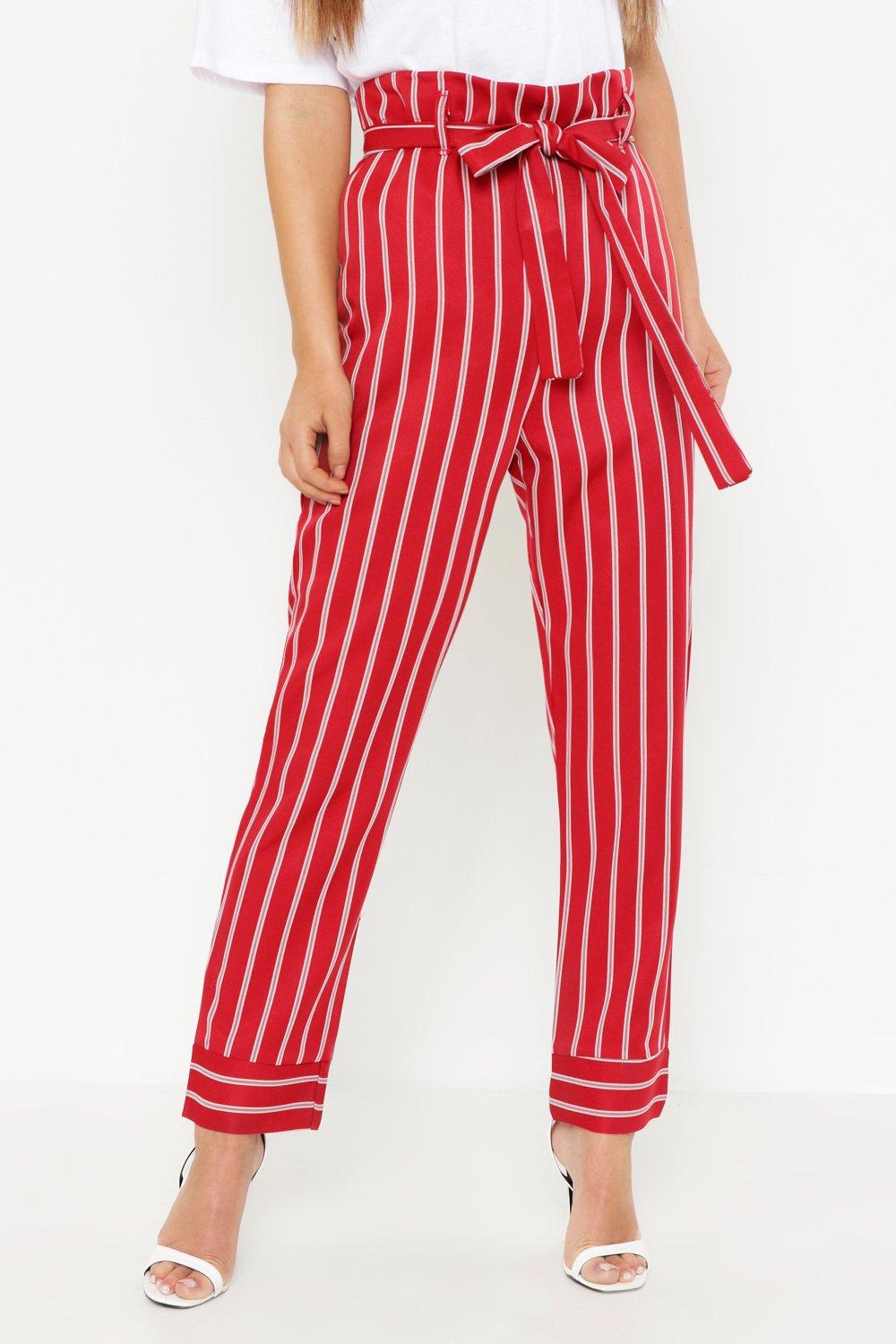 boohoo stripe trousers