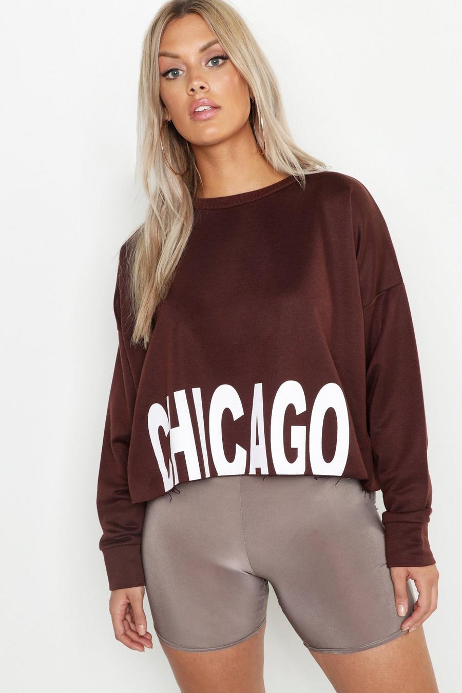 Top estilo suéter con bordes sin rematar “Chicago” Plus image number 1