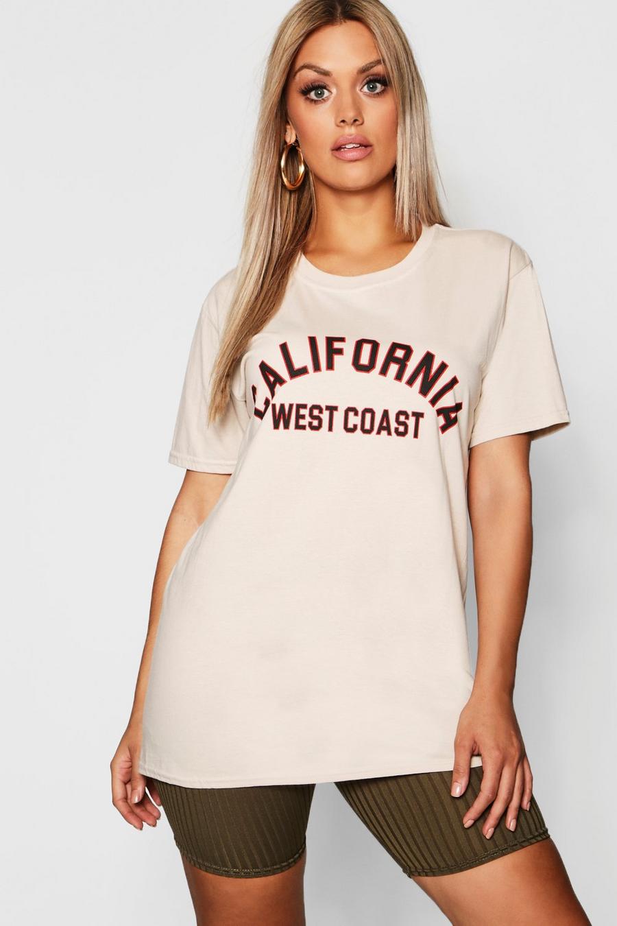 Plus T-Shirt California West Coast, Sand image number 1