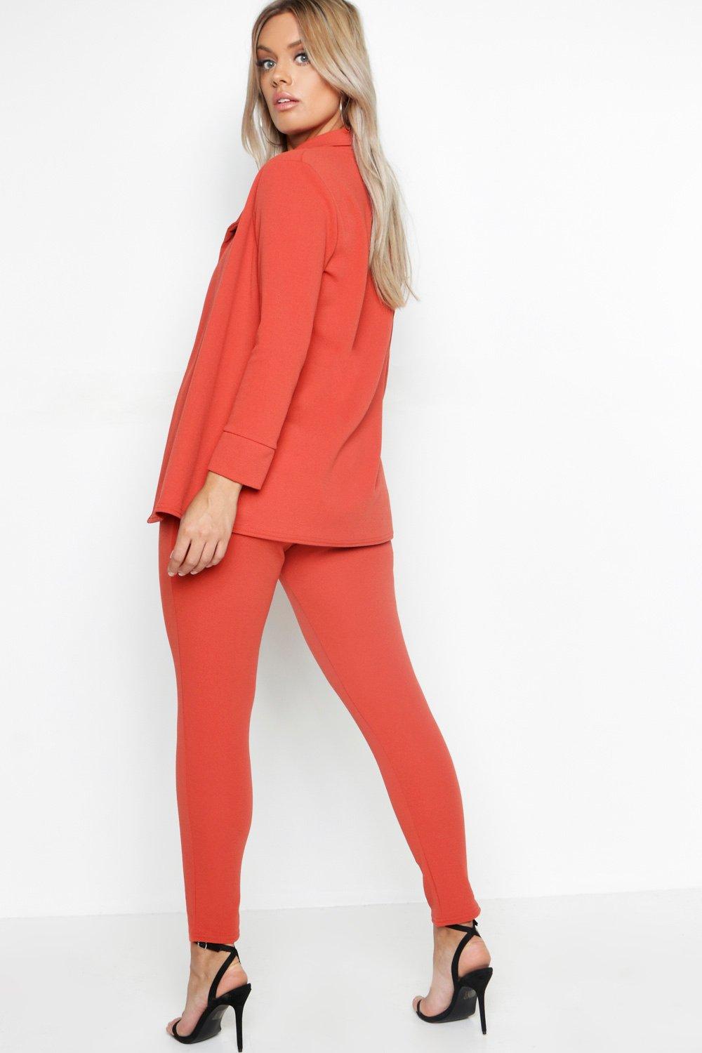 boohoo plus size trouser suits