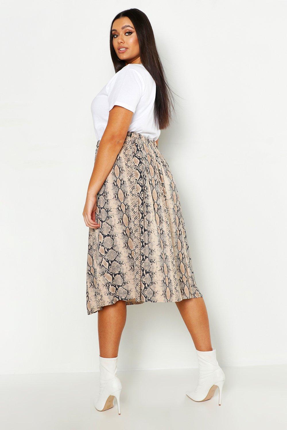 white midi skater skirt