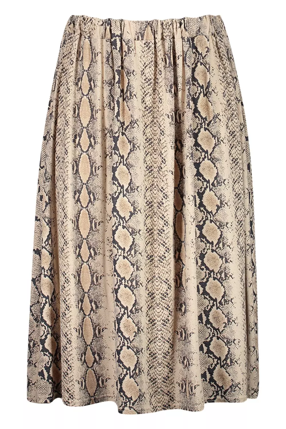 Plus jersey animal 2025 print midi skater skirt