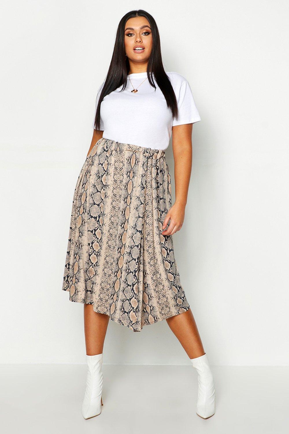 Jersey plus shop size skater skirt