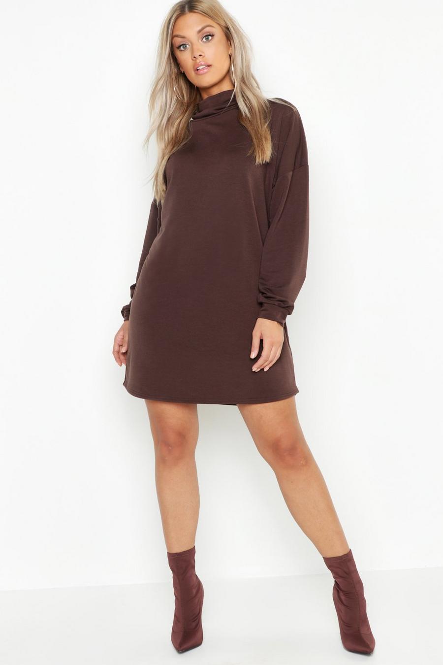 Plus Roll Neck Sweat Dress image number 1