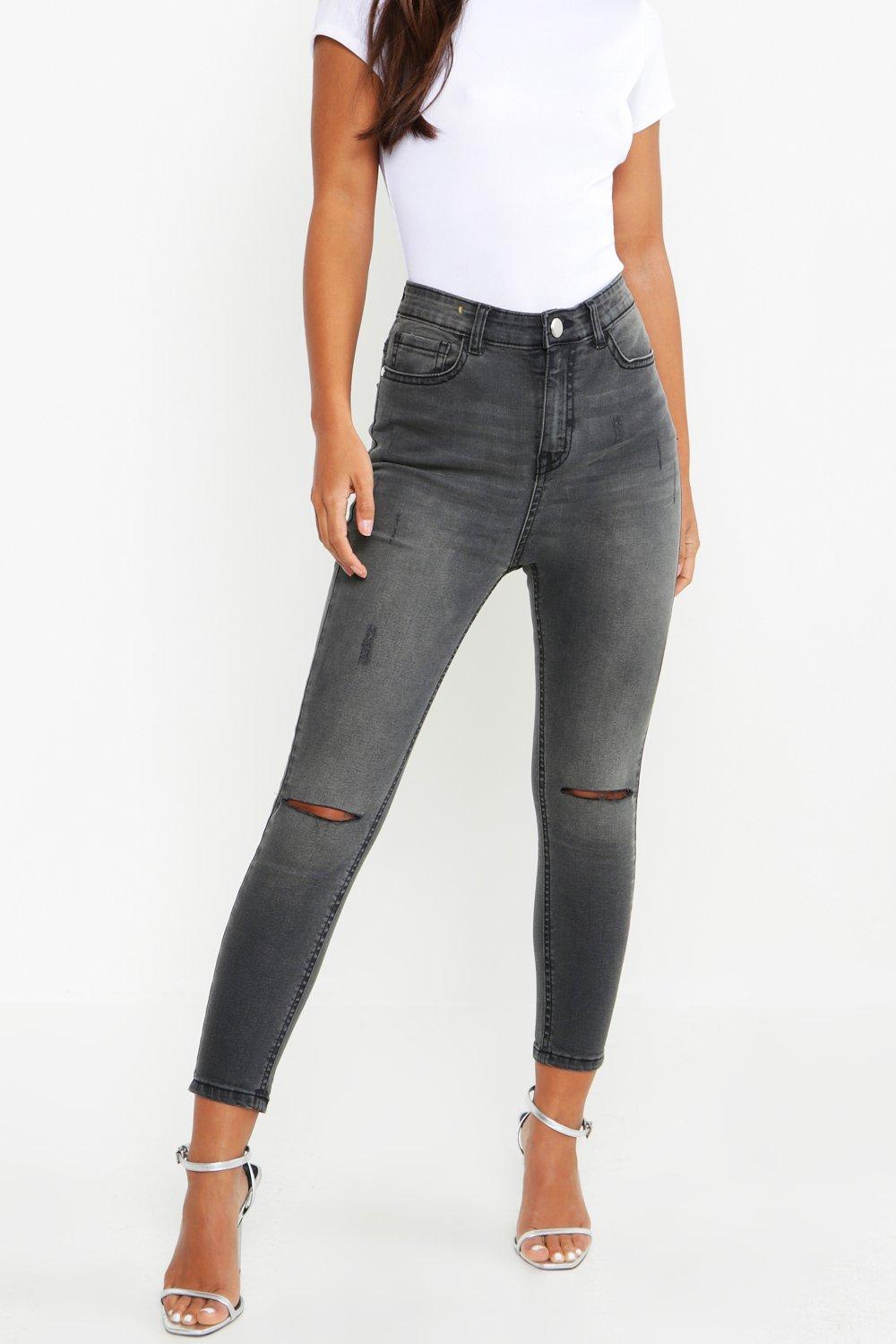 petite grey skinny jeans