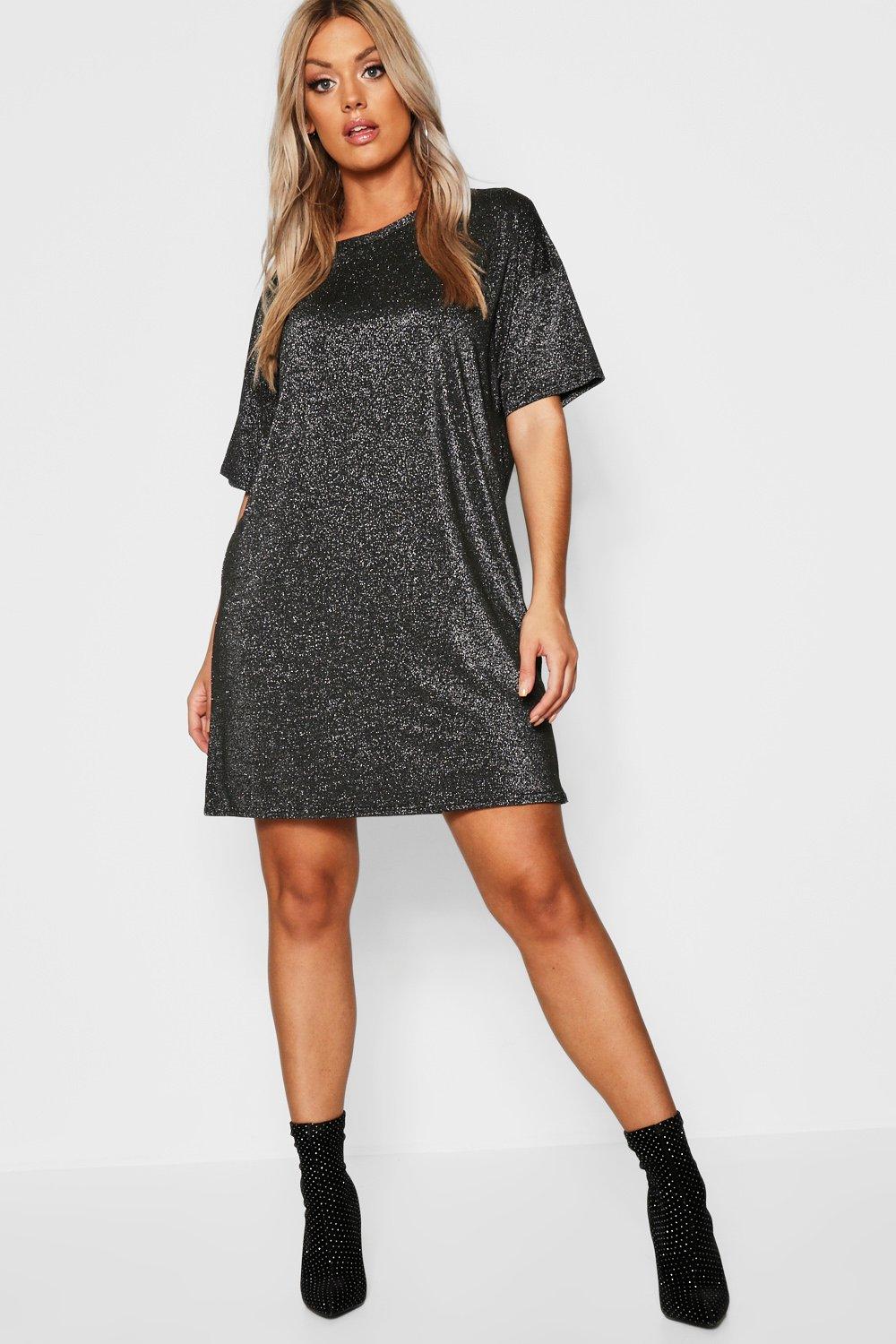 glitter shirt dress