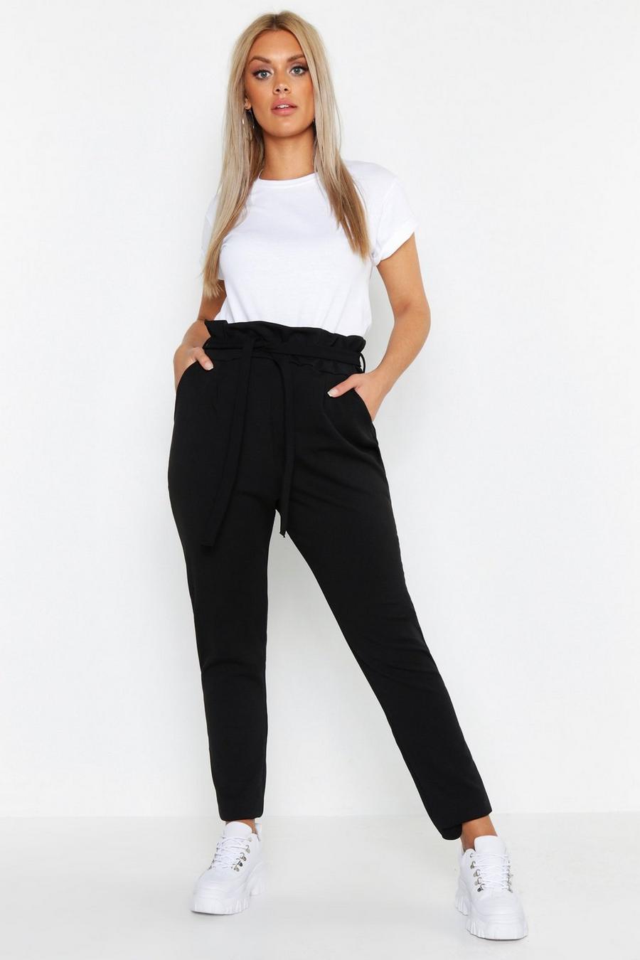 Plus Paperbag Tapered Trousers image number 1