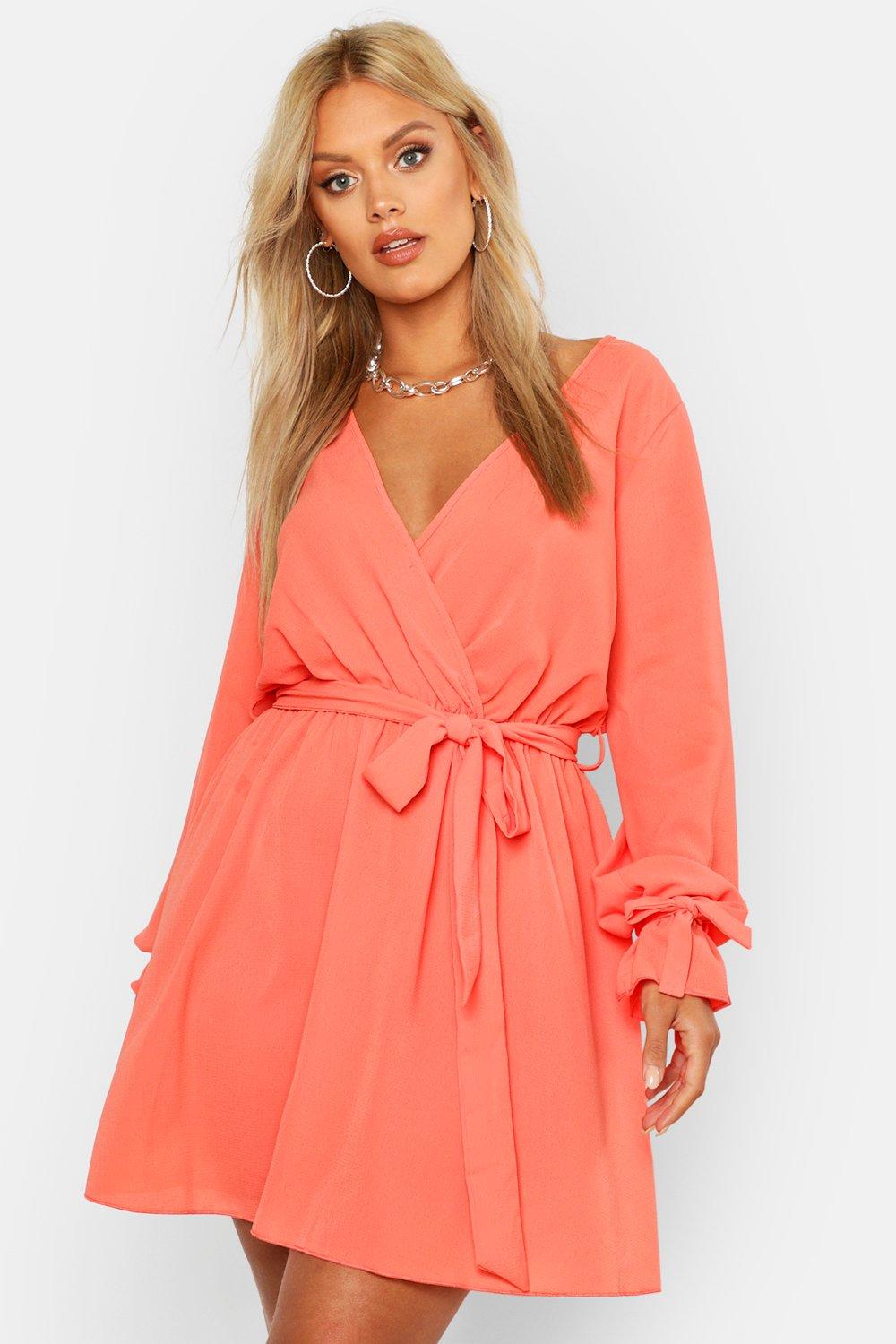 tie waist skater dress