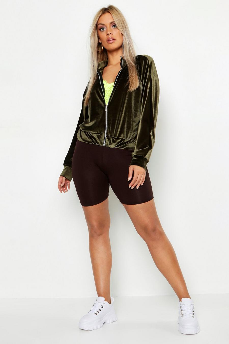 Plus bomber oversize in velour image number 1