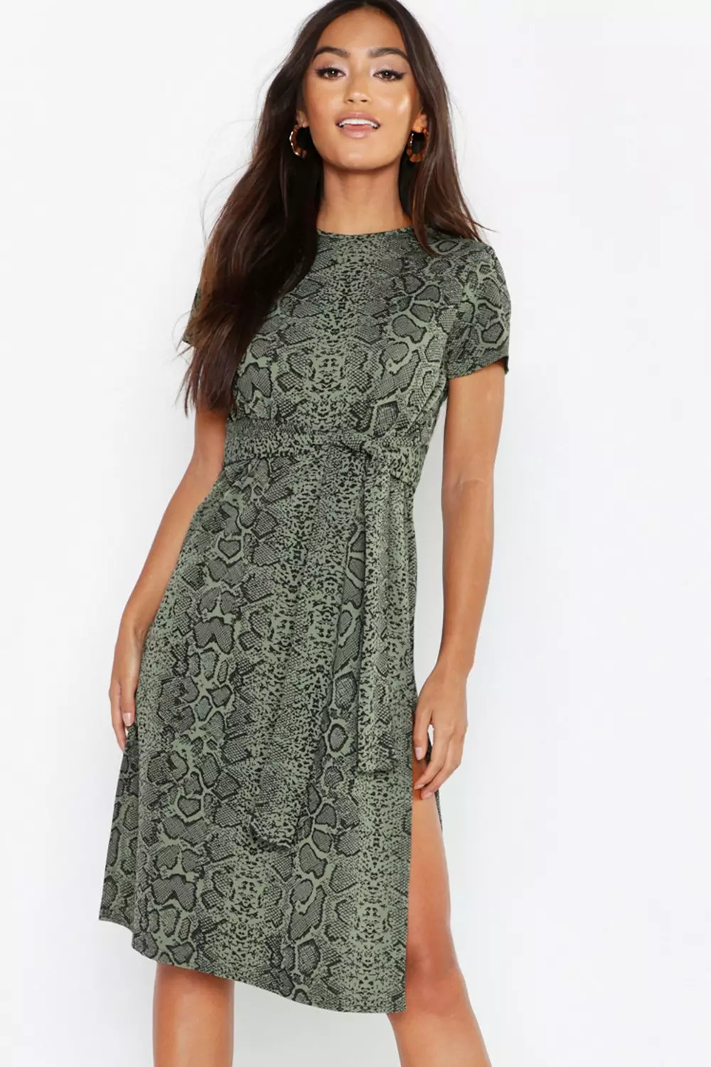 Petite snake hot sale print dress