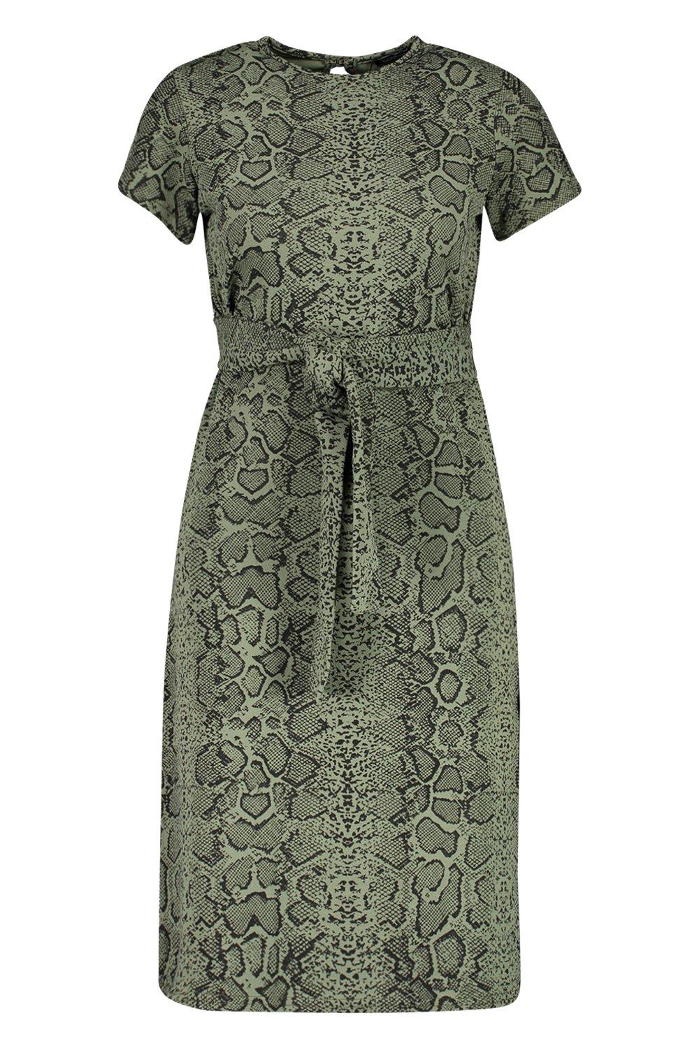 Snakeskin hot sale dress boohoo