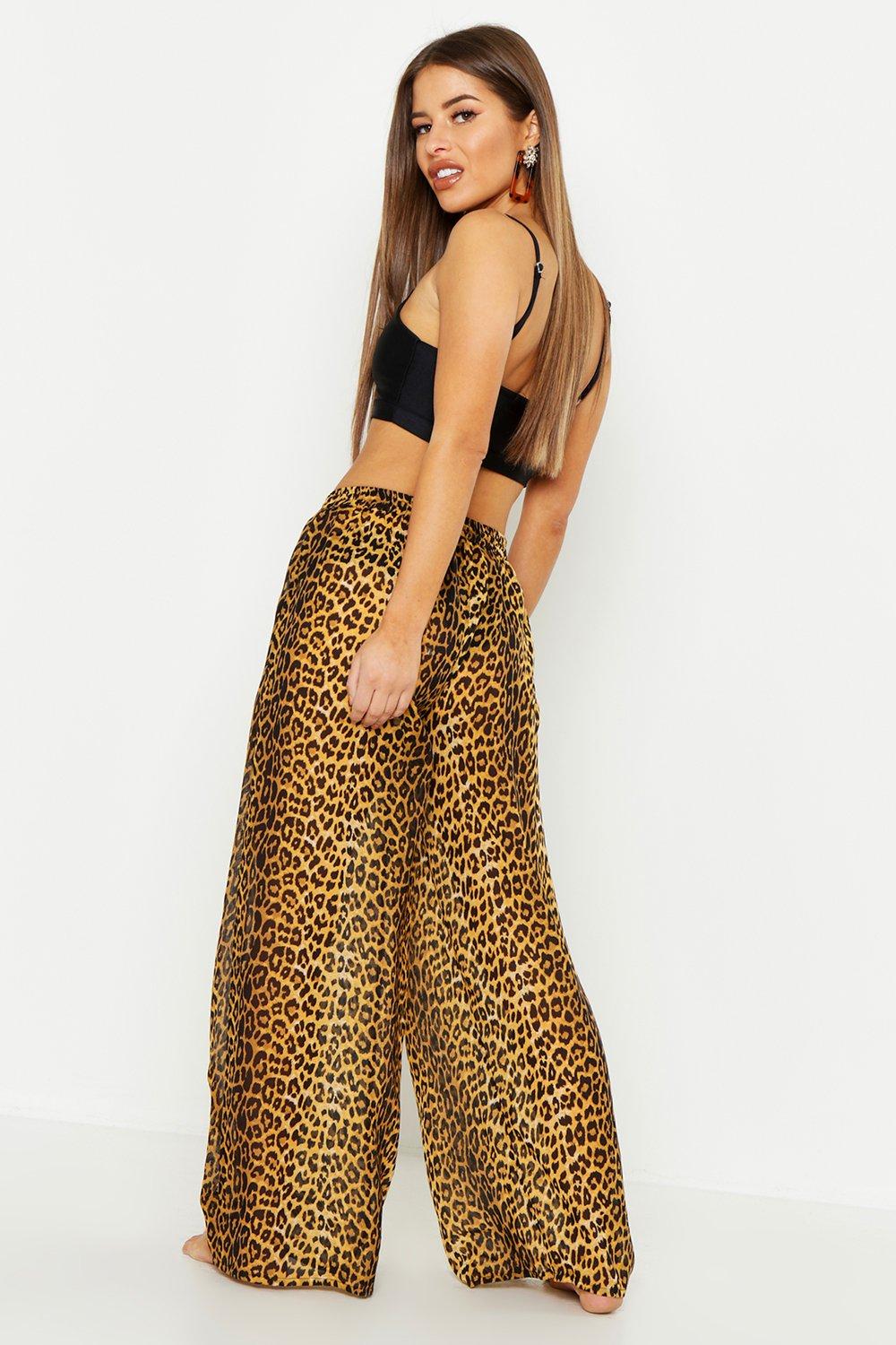 petite leopard print trousers