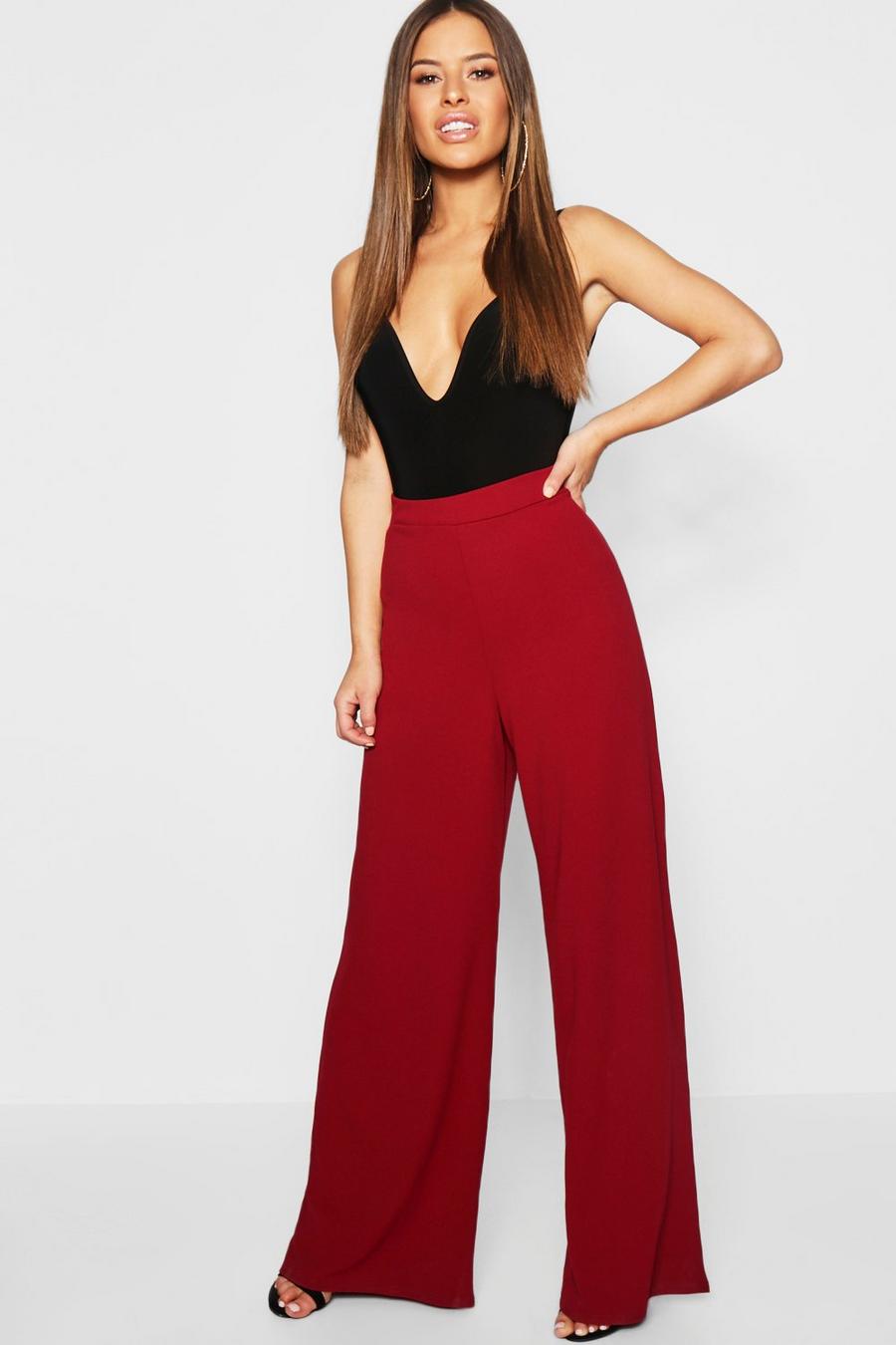 Berry Petite High Waisted Wide Leg Trouser image number 1
