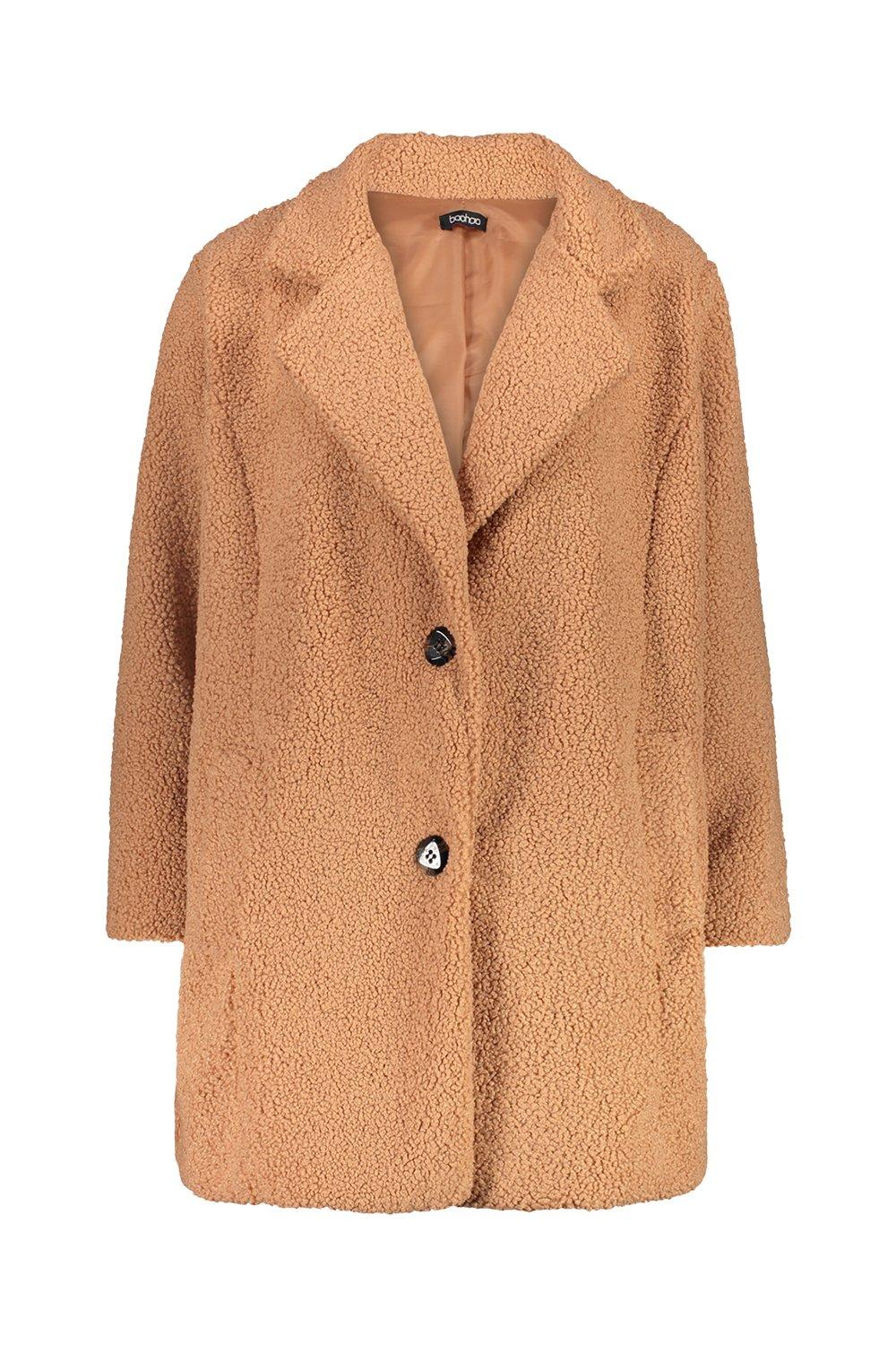 Boohoo petite teddy outlet coat