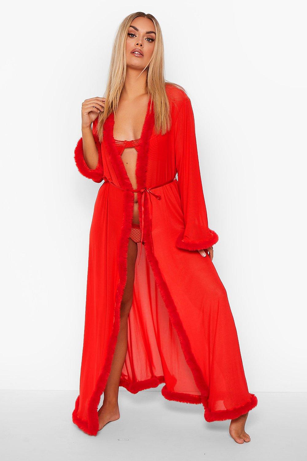 plus size floor length kimono robe