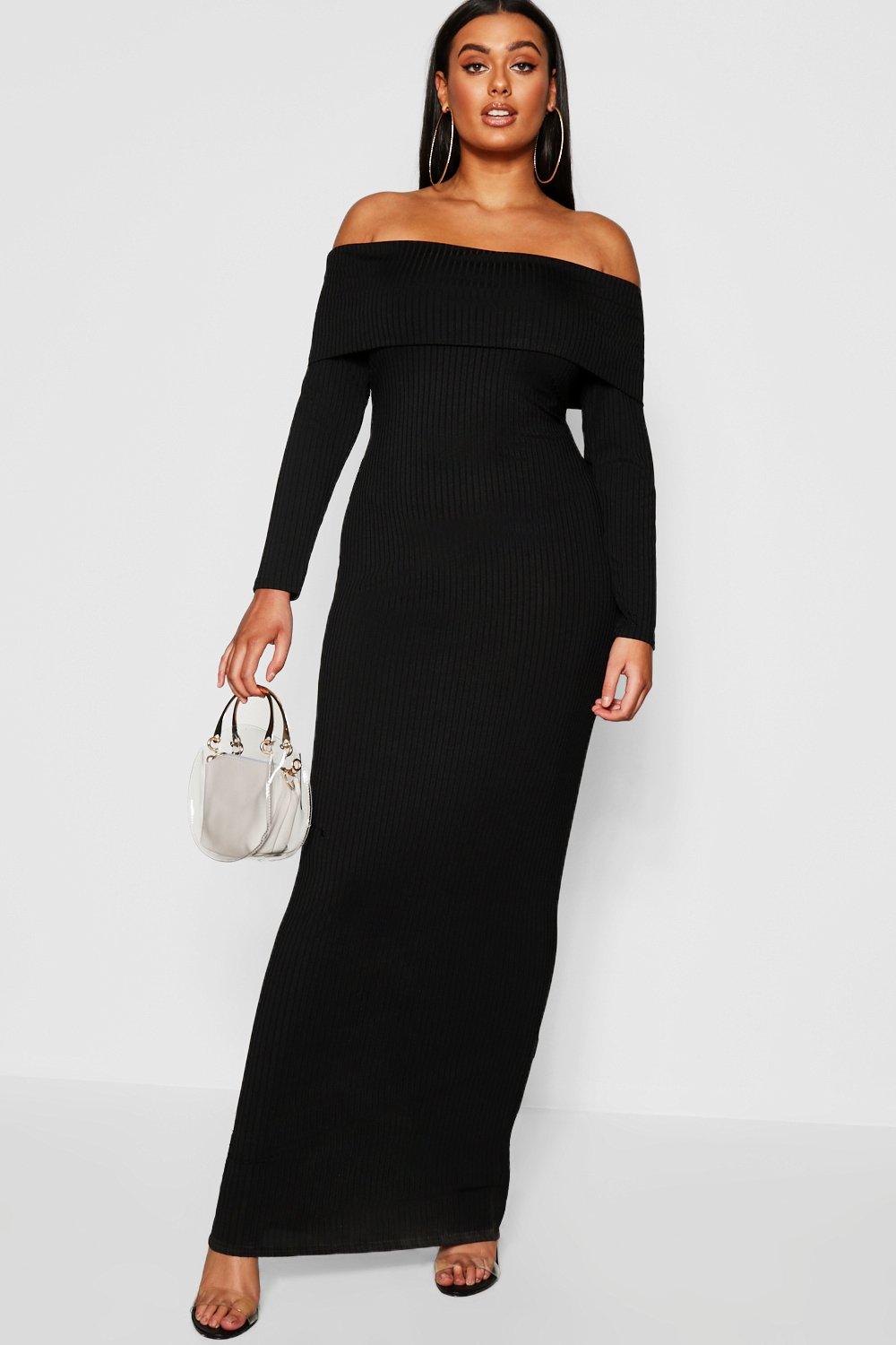 boohoo bardot maxi dress