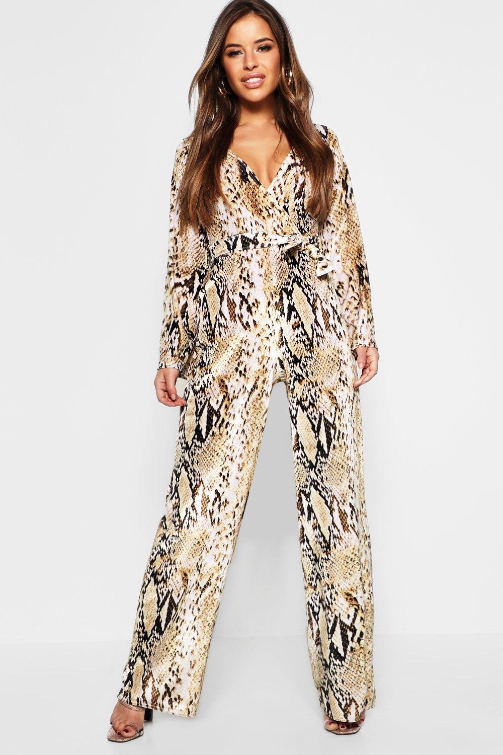 snake pattern jumpsuit