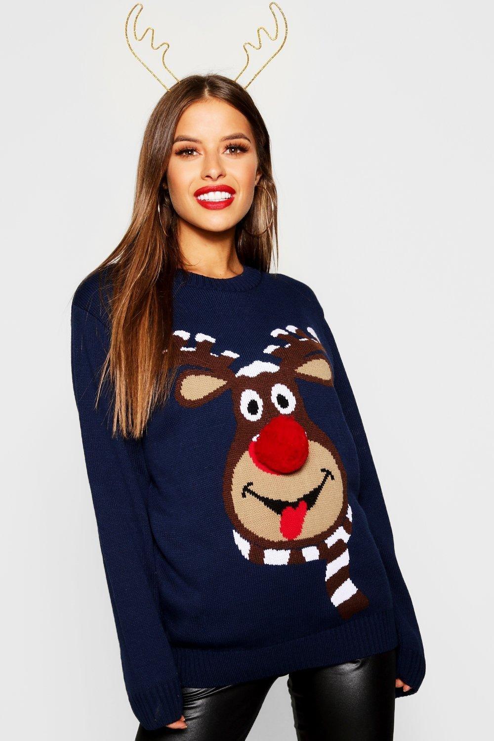 Boohoo reindeer jumper best sale