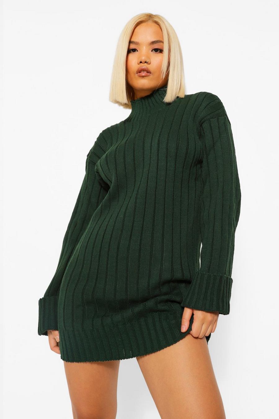 Petite oversized Pulloverkleid aus Rippstrick image number 1