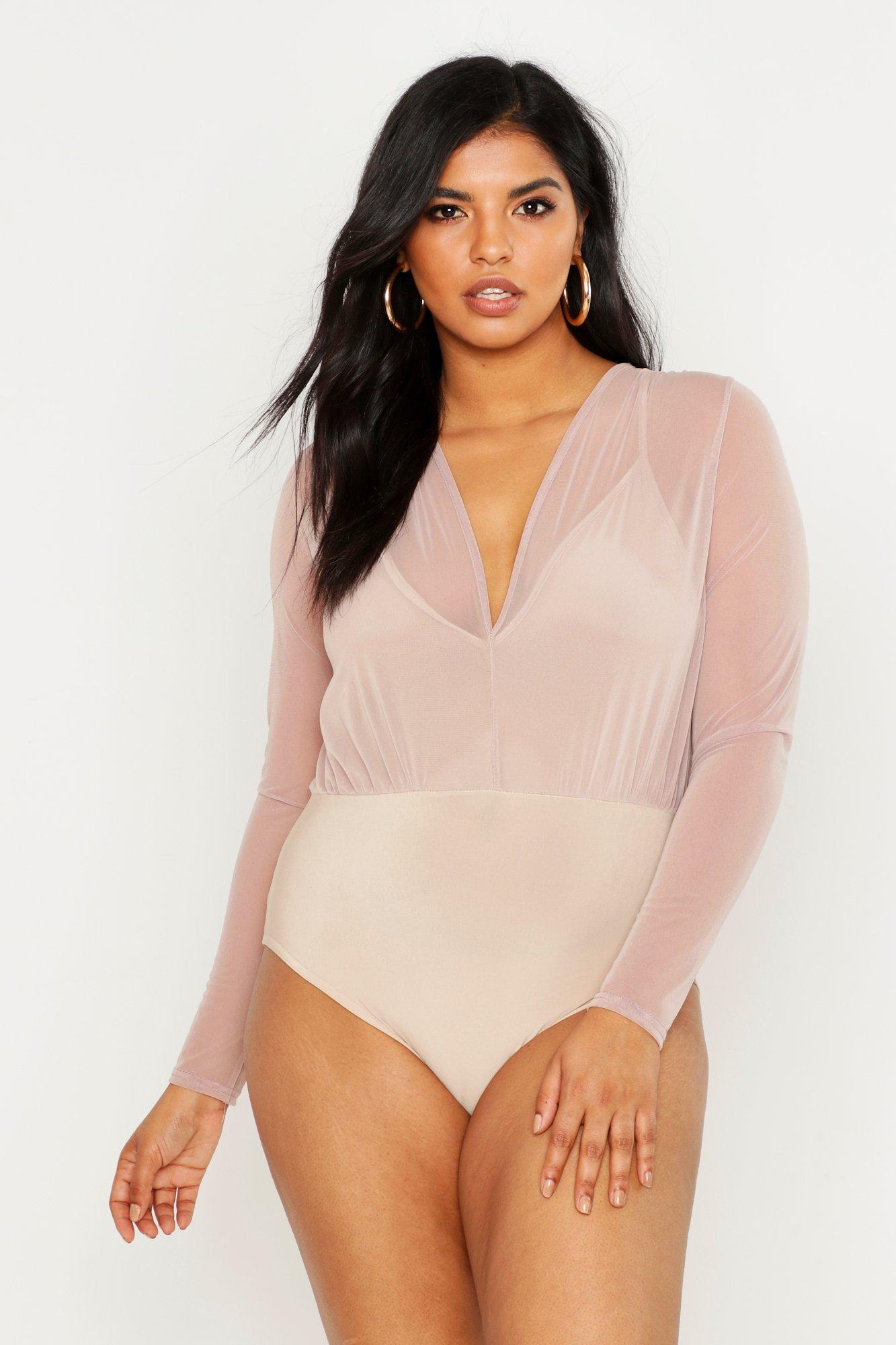 boohoo plus bodysuit